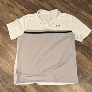 Nike Men's Polo Shirt in White and Gray